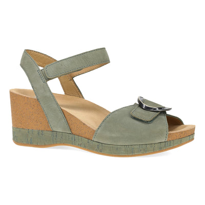 Dansko Stella in Sage Milled Nubuck - side view