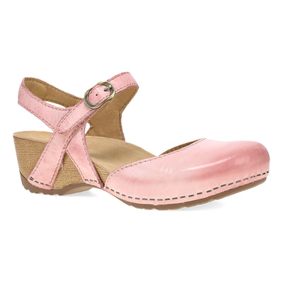 Dansko Tiffani in Pink Milled Burnished - side view