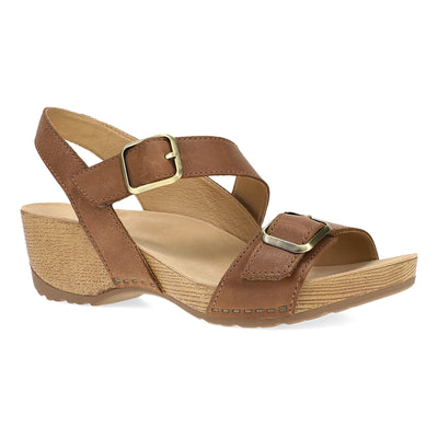 Dansko Trinity in Tan Burnished Nubuck - side view