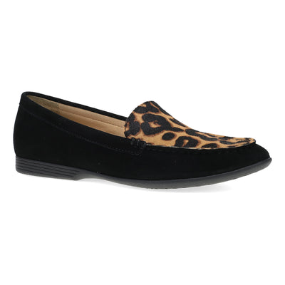 Black Leopard Suede
