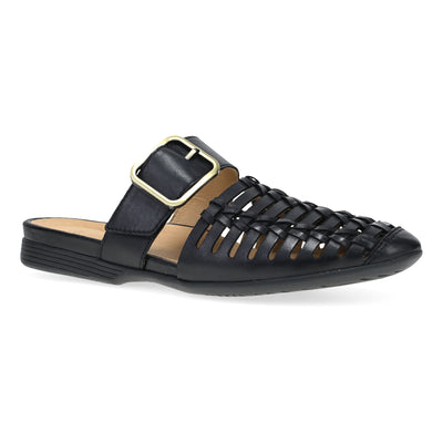 Dansko Leilani in Black Burnished Nappa - side view
