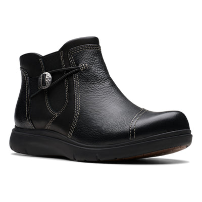 Clarks Certina Joy in Black Leather - side view