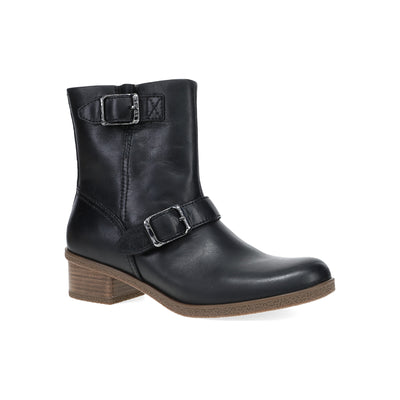 Dansko Delphine in Black Waterproof Burnished - side view