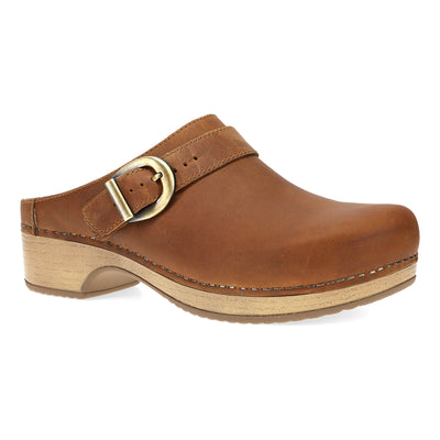 Dansko Baylor in Tan Oiled Pull Up - side view