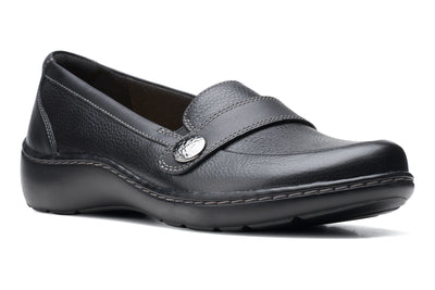 Clarks Cora Daisy in Black - side view