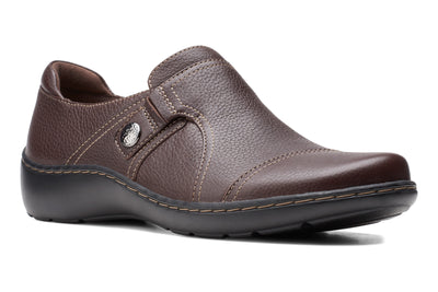 Clarks Cora Poppy in Dark Brown T - side view