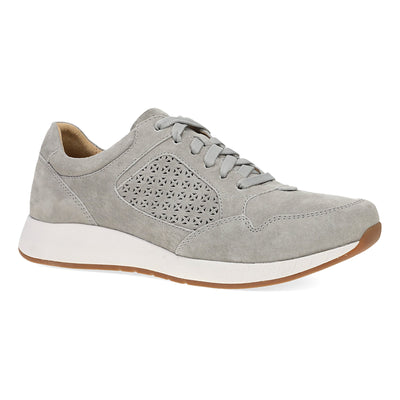 Dansko Catie in Grey Suede - side view