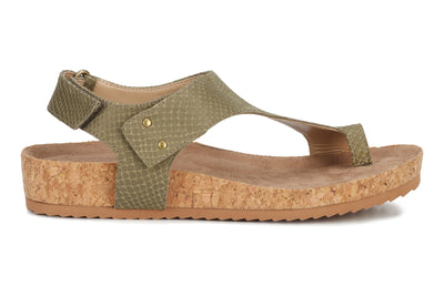 Ros Hommerson Preston in Olive Matte Snake - side view