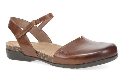 Dansko Rowan in Tan Waxy Burnished - side view