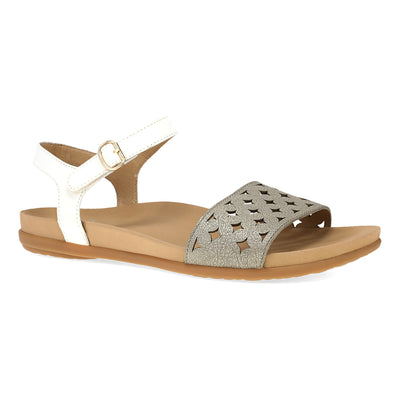 Dansko Jodie in Platino White Leather - side view