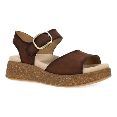 Dansko Bianca in Brown Burnished Suede - side view