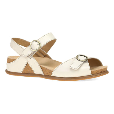 Dansko Candace in Ivory Full Grain - side view