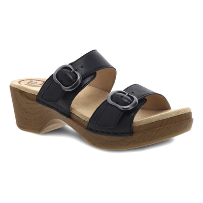 Dansko Sophie in Black Leather - side view