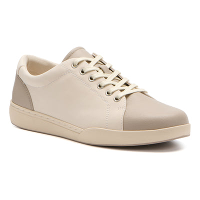 ABEO Encore Sneaker in Taupe Multi Leather - side view