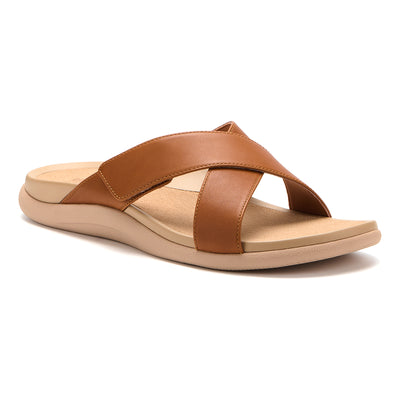 ABEO Laguna Slide in Pecan - side view