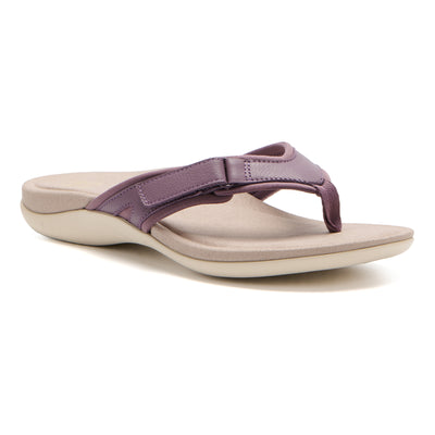 ABEO Oasis Sport Flip Flop Metatarsal in Purple - side view