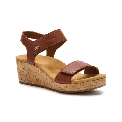 ABEO Riviera Strap Sandal Metatarsal in Caramel - side view