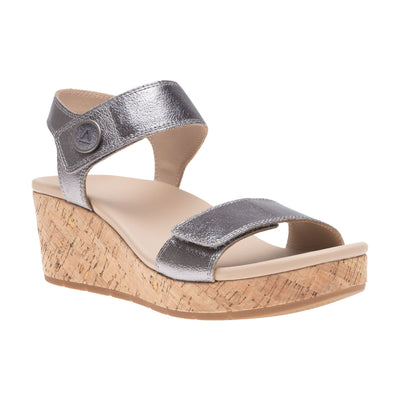 ABEO Riviera Strap Sandal Metatarsal in Pewter - side view