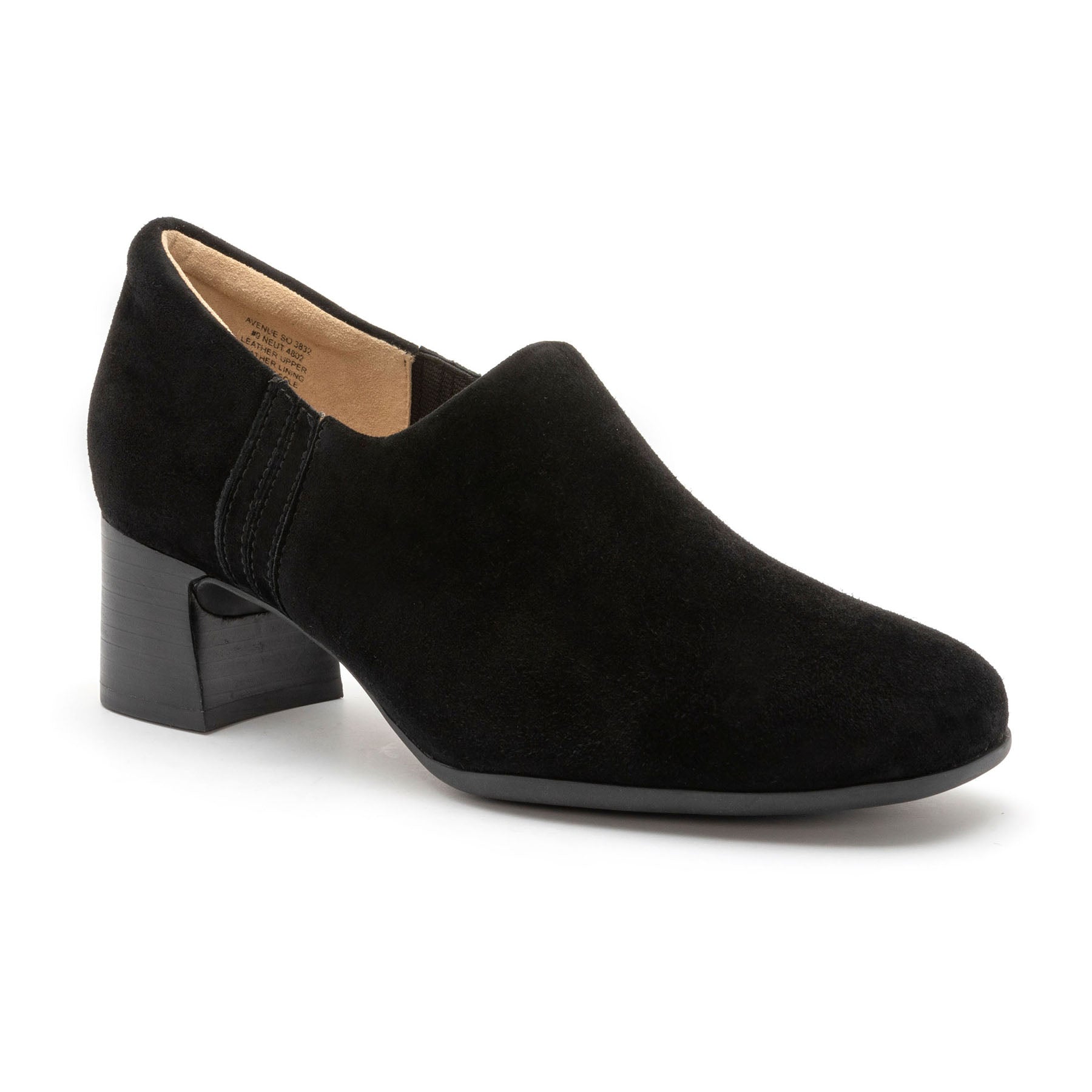 Abeo Black Leather Slip-Ons Orthotics Comfort Encore Knit Slip On – The Walking Company main image 2