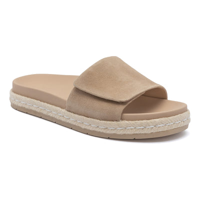 ABEO Isle Slide in Cuban Sand Suede - side view