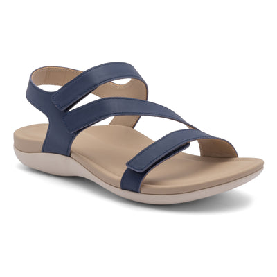 ABEO Oasis Sandal in Navy - side view