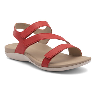 ABEO Oasis Sandal in Red - side view