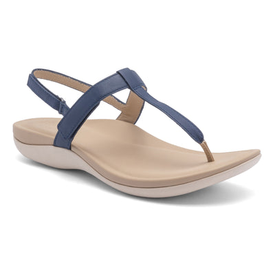 ABEO Oasis T Strap in Navy - side view