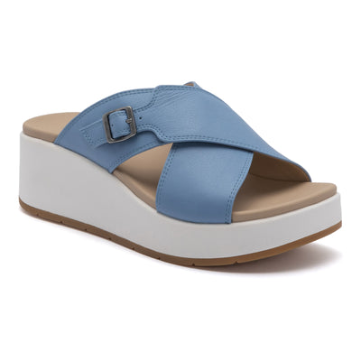 ABEO Solstice Cross Slide Metatarsal in Denim - side view