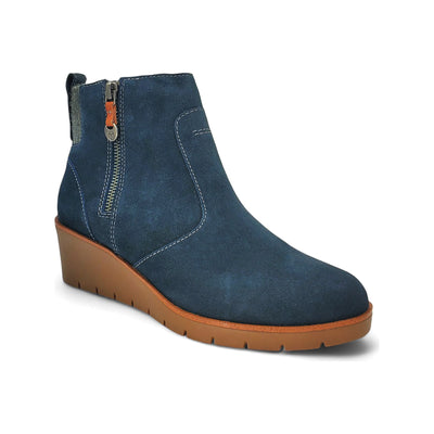 Revere Amarillo in Navy Suede - side view