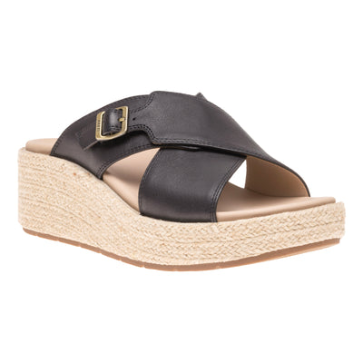 ABEO Solstice Cross Slide Metatarsal in Black - side view