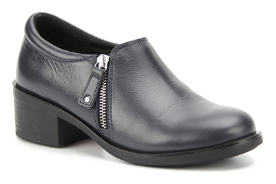 Navy Nappa Leather