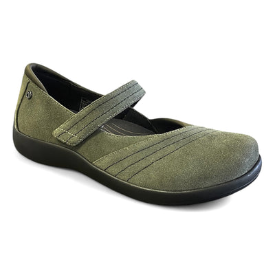 Revere Timaru in Moss Suede - side view