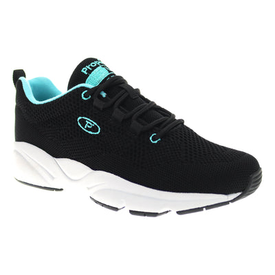 Propet Stability Fly in Black Aqua - side view