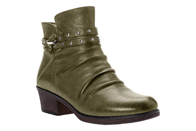 Propet Roxie in Olive - side view