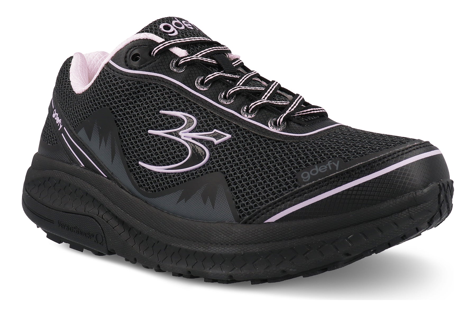 Gdefy Grey Mighty Walk Black Grey Walking Comfort Sneaker size 8 Gdefy Mighty Walk Black Purple Size 8 Women main image 3