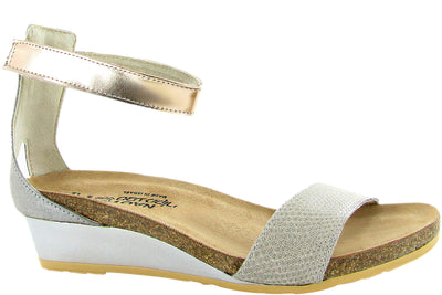 Naot Pixie in Beige-Silver - side view