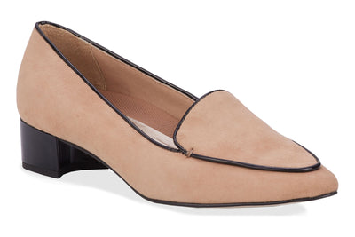 Nude Suede-Black Patent