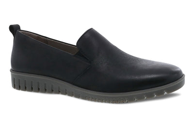Dansko Linley in Black Burnished - side view