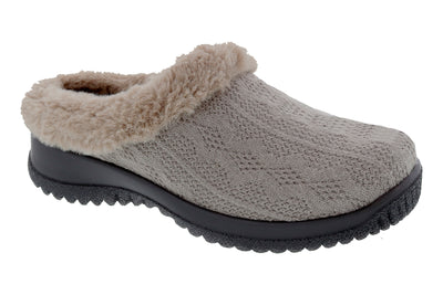 Drew Shoes Comfy in Stone Sweater Fabric - side view