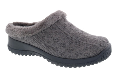 Drew Shoes Comfy in Grey Sweater Fabric - side view