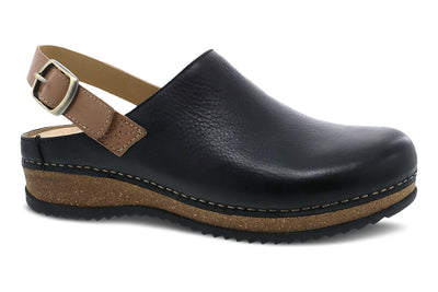 Dansko Merrin in Black Waxy Milled - side view