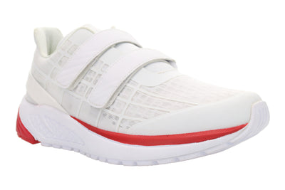 Propet One Twin Strap in White Red - side view