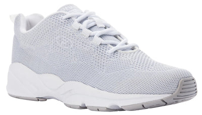 Propet Stability Fly in White-Silver - side view