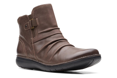 Clarks Un Loop Top in Dark Brown - side view
