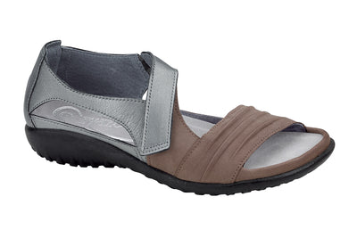 Naot Papaki in Shiitake Nubuck-Sterling Lthr - side view