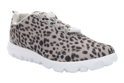 Propet Travelactiv Safari in Grey Cheetah - side view