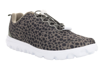 Propet Travelactiv Safari in Charcoal Cheetah - side view
