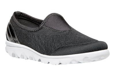 Propet Travelactiv Slip On in Black - side view