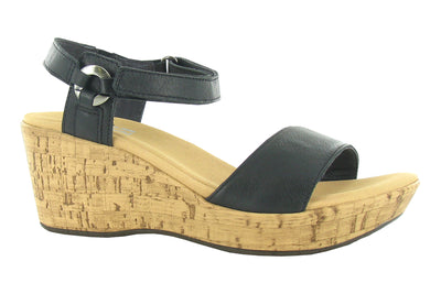 Naot Pier in Soft Black Leather - side view