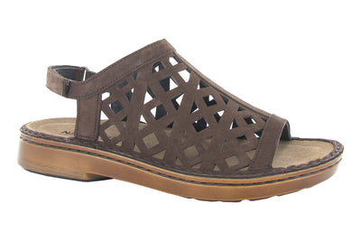 Naot Amadora in Coffee Bean Nubuck - side view